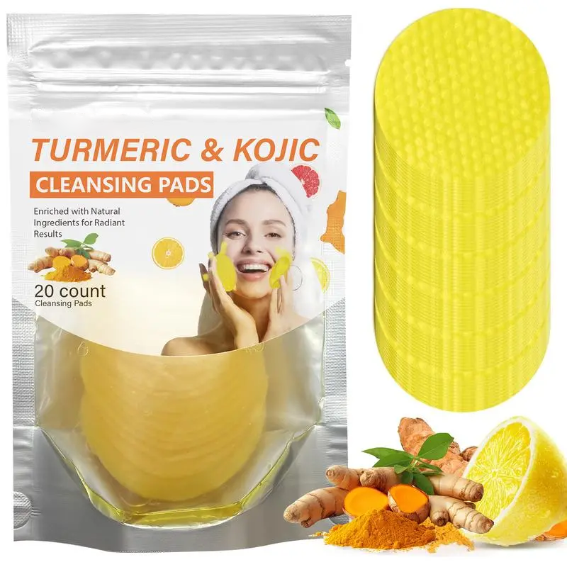 Turmeric & Kojic Acid Cleansing Pads,20pcsđĄ