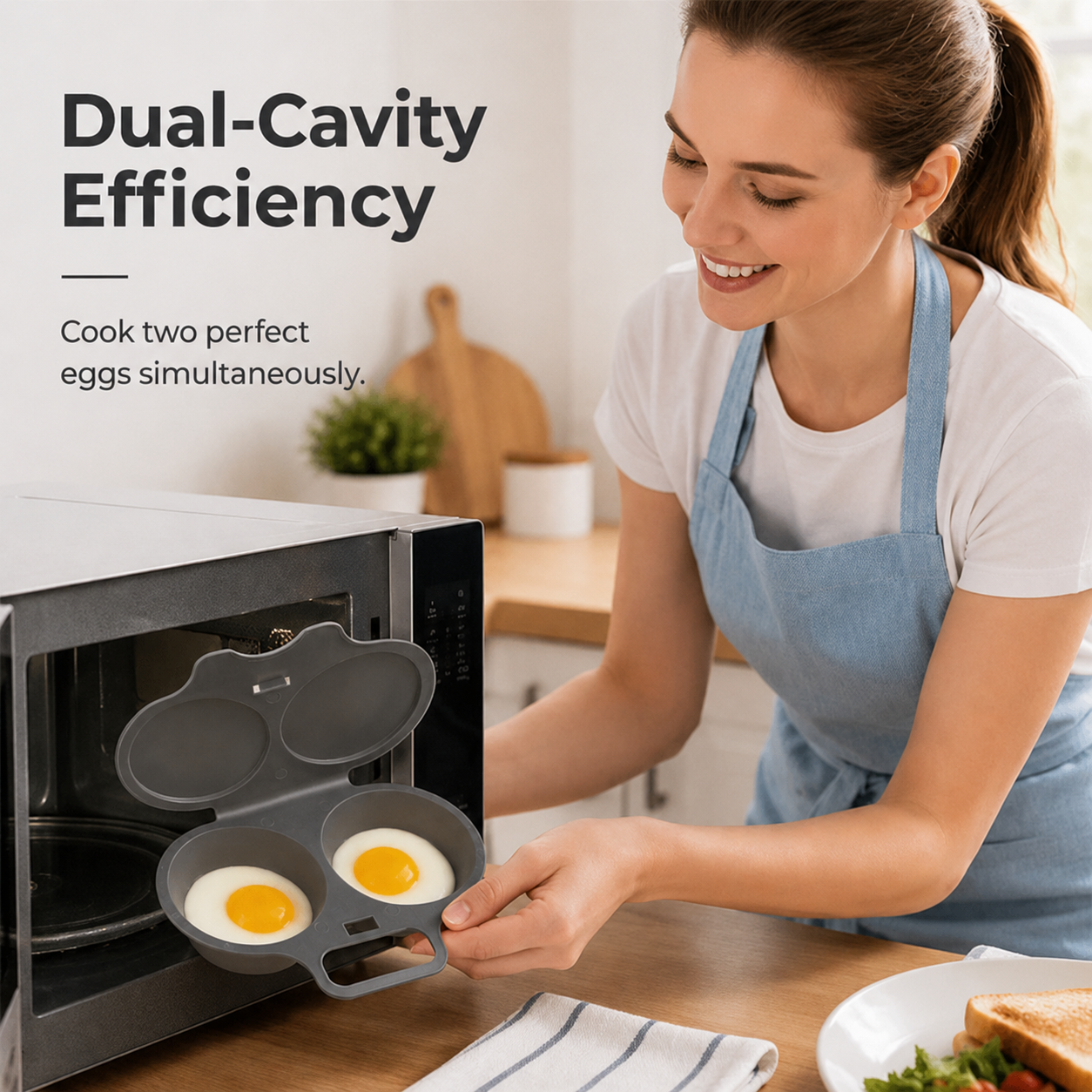 š„³2026 HOT SALEš„³š50K+ SOLD! š„š 50% OFF! Microwave Egg PoacherāāDualācavity, nonāstick & easy clean. Healthier than frying ā stock up & save! š ā