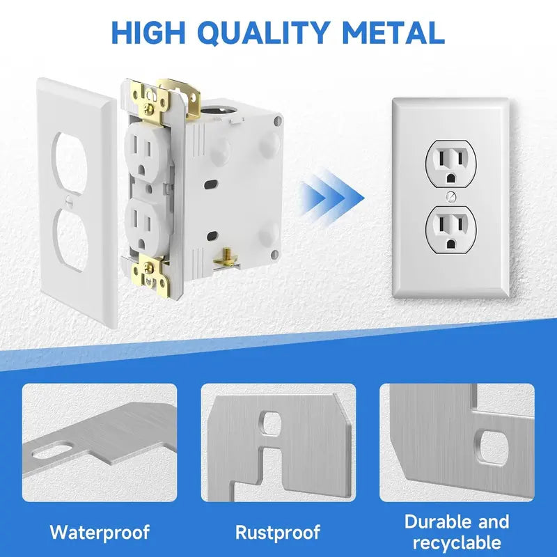 Before and after outlet leveling repair