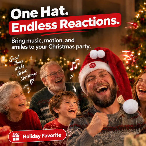 🎅 Singing & Dancing Santa Hat – The Christmas Hat That Steals the Party