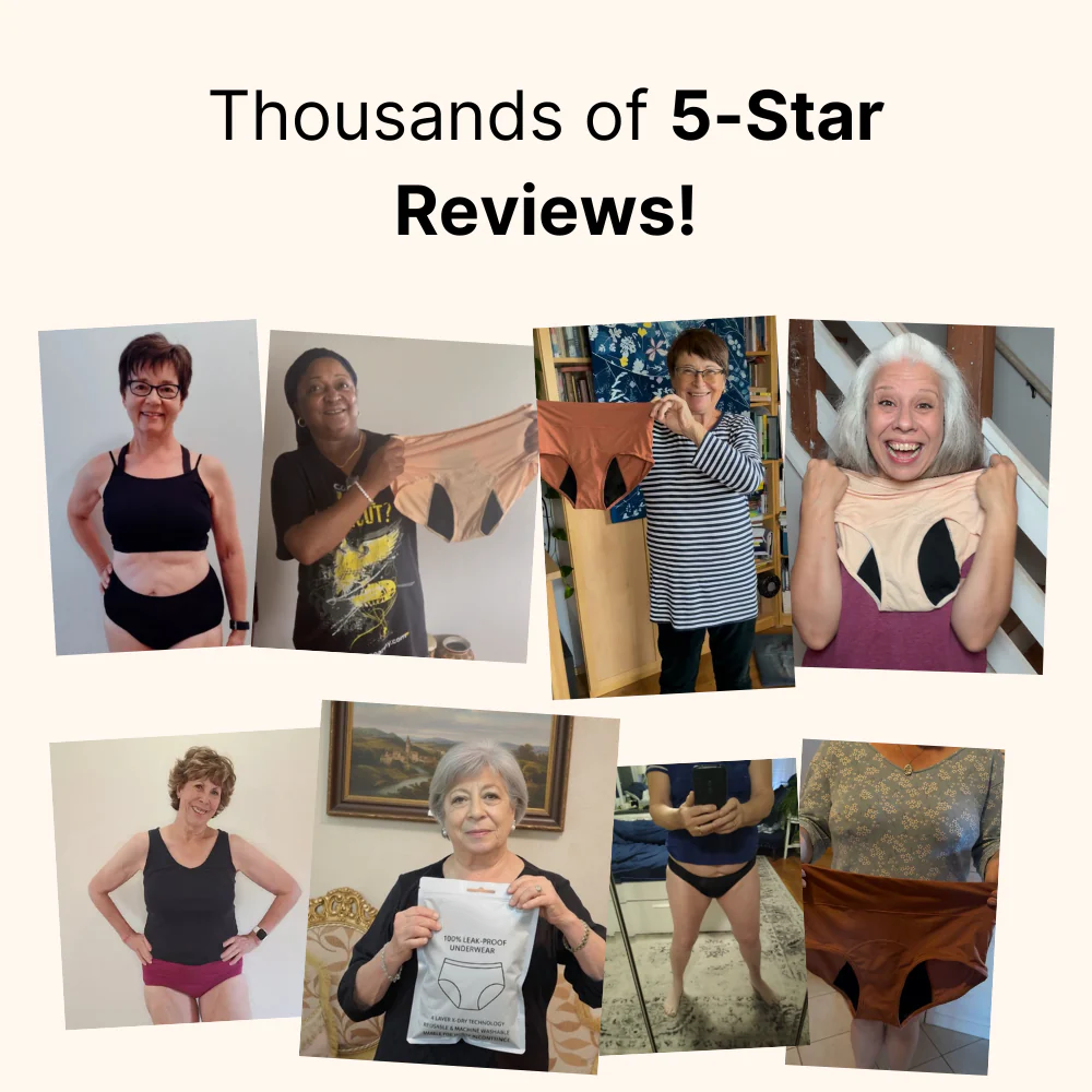 ssiki 100% Leak-Proof Underwear That Won't Let You Down for Women 60+ (4-Pack)