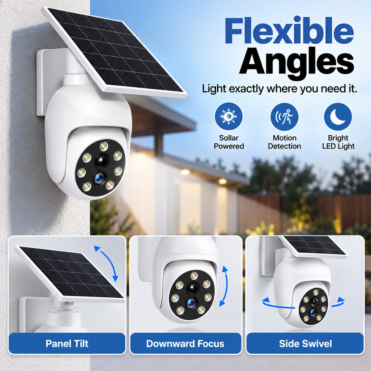 ⏰Solar-Powered Simulated Surveillance Camera Street Light