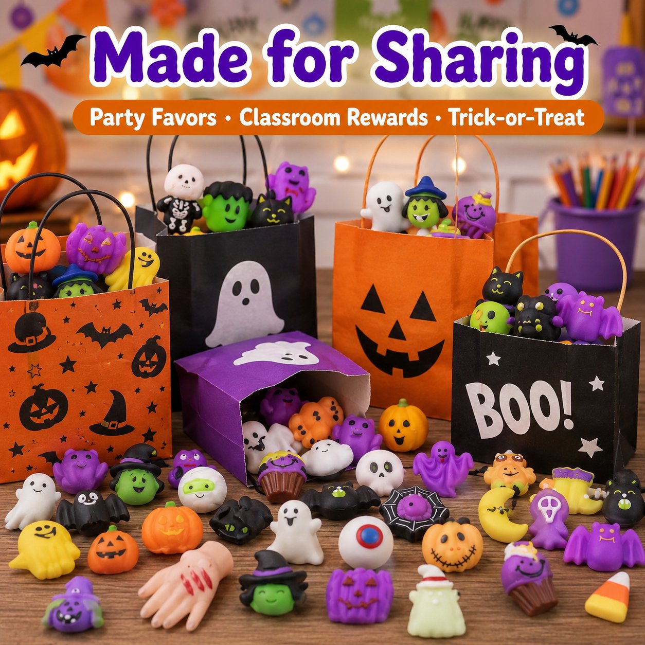 💥 LAST DAY 50% OFF🎃 Halloween Squishies Stress Relief Toy Set
