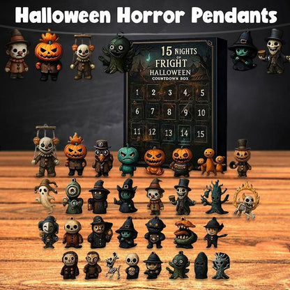 2026 Halloween Countdown Advent Calendar Gift Box - 31 Nights of Fright Blindbags Surprise Set, Scary Doll Collectible Minifigures