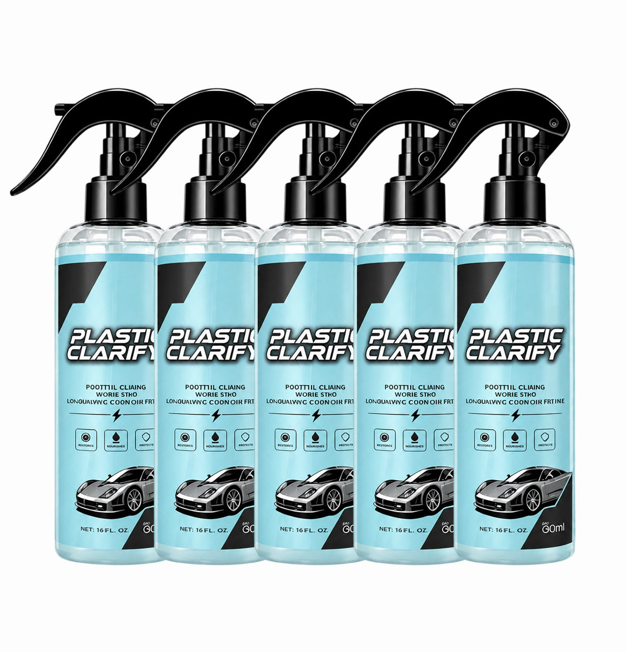 Car Plastic Trim Restorer Spray for Faded Surfaces