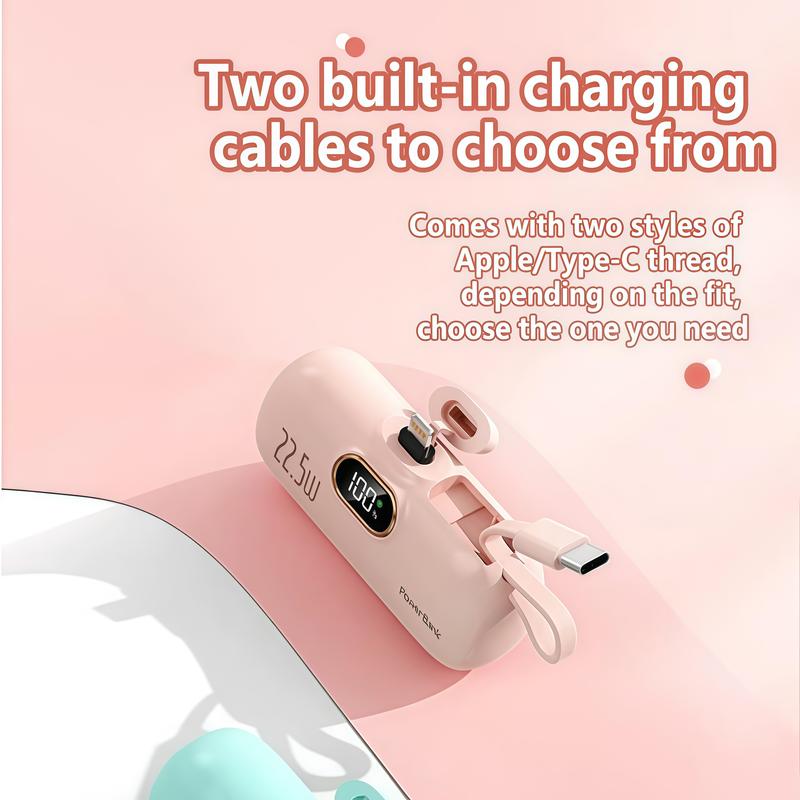 🎉⏰5000mAh Mini Portable Charger Power Bank for phone🔋