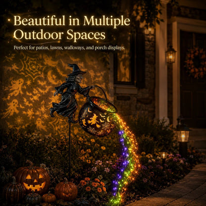 Halloween Witch Cauldron Garden Light