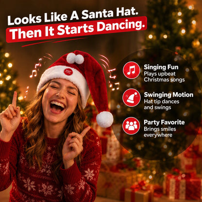 🎅 Singing & Dancing Santa Hat – The Christmas Hat That Steals the Party