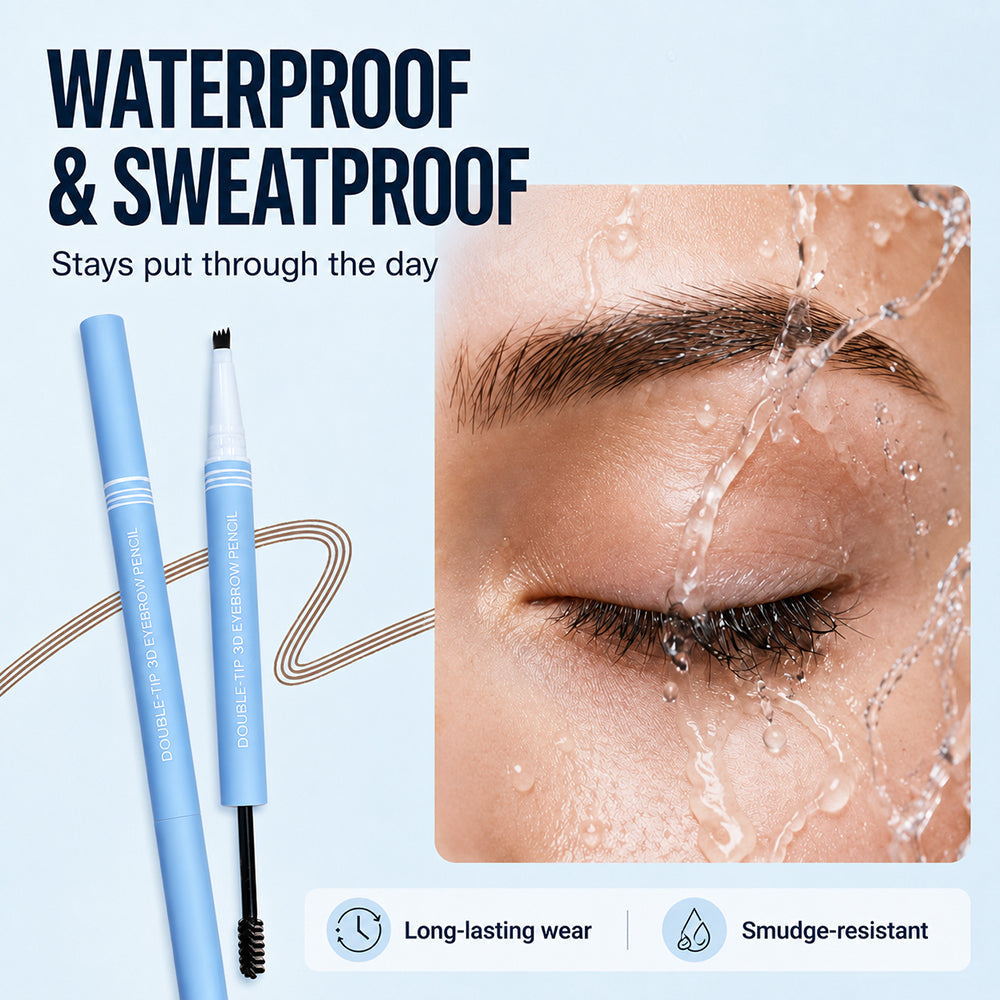 Waterproof 2-in-1 Micro-Fork Eyebrow Pen & Tinted Gel
