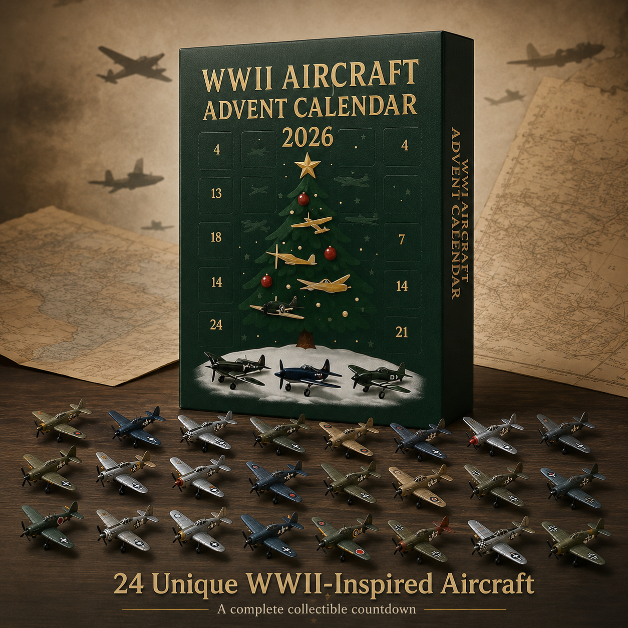 2026 Aircraft Advent Calendar World War II Plane