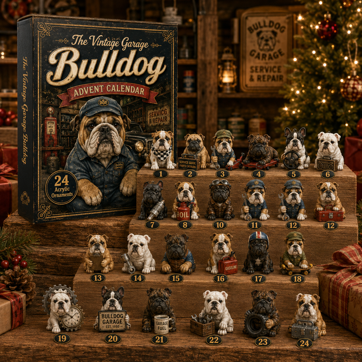 🔥🔧 Vintage Garage Bulldog Advent Calendar 2026 – 24 Days of Classic Bulldog Garage Surprises