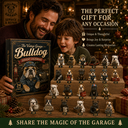 🔥🔧 Vintage Garage Bulldog Advent Calendar 2026 – 24 Days of Classic Bulldog Garage Surprises