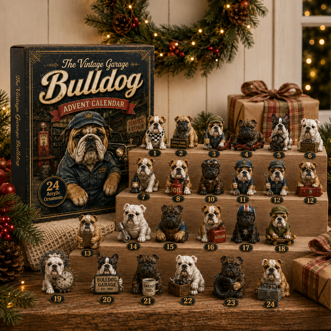 🔥🔧 Vintage Garage Bulldog Advent Calendar 2026 – 24 Days of Classic Bulldog Garage Surprises