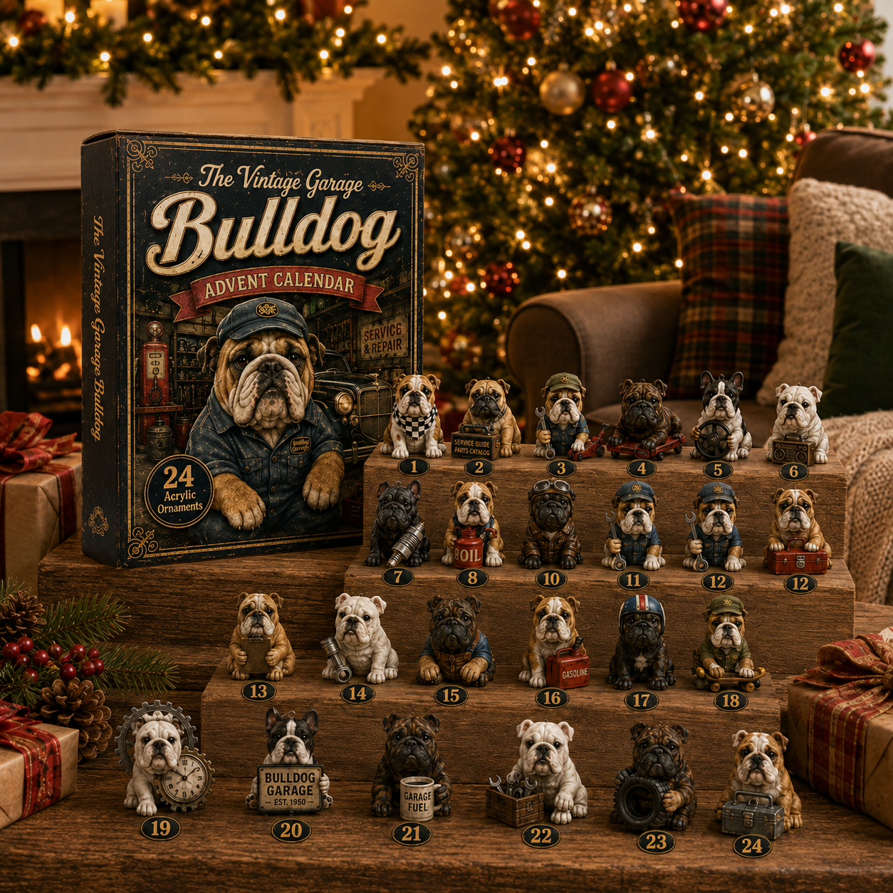 🔥🔧 Vintage Garage Bulldog Advent Calendar 2026 – 24 Days of Classic Bulldog Garage Surprises