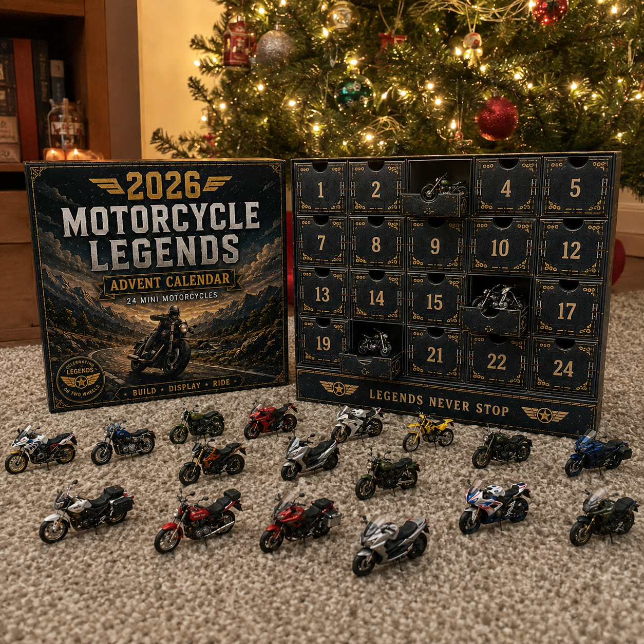 2026 Motorcycle Legends Advent Calendar – 24 Days, 24 Mini Motorcycles, 24 Legendary Rides