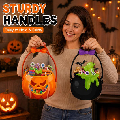 Halloween Goodie Bags Plastic Candy Gift Bags with Handle