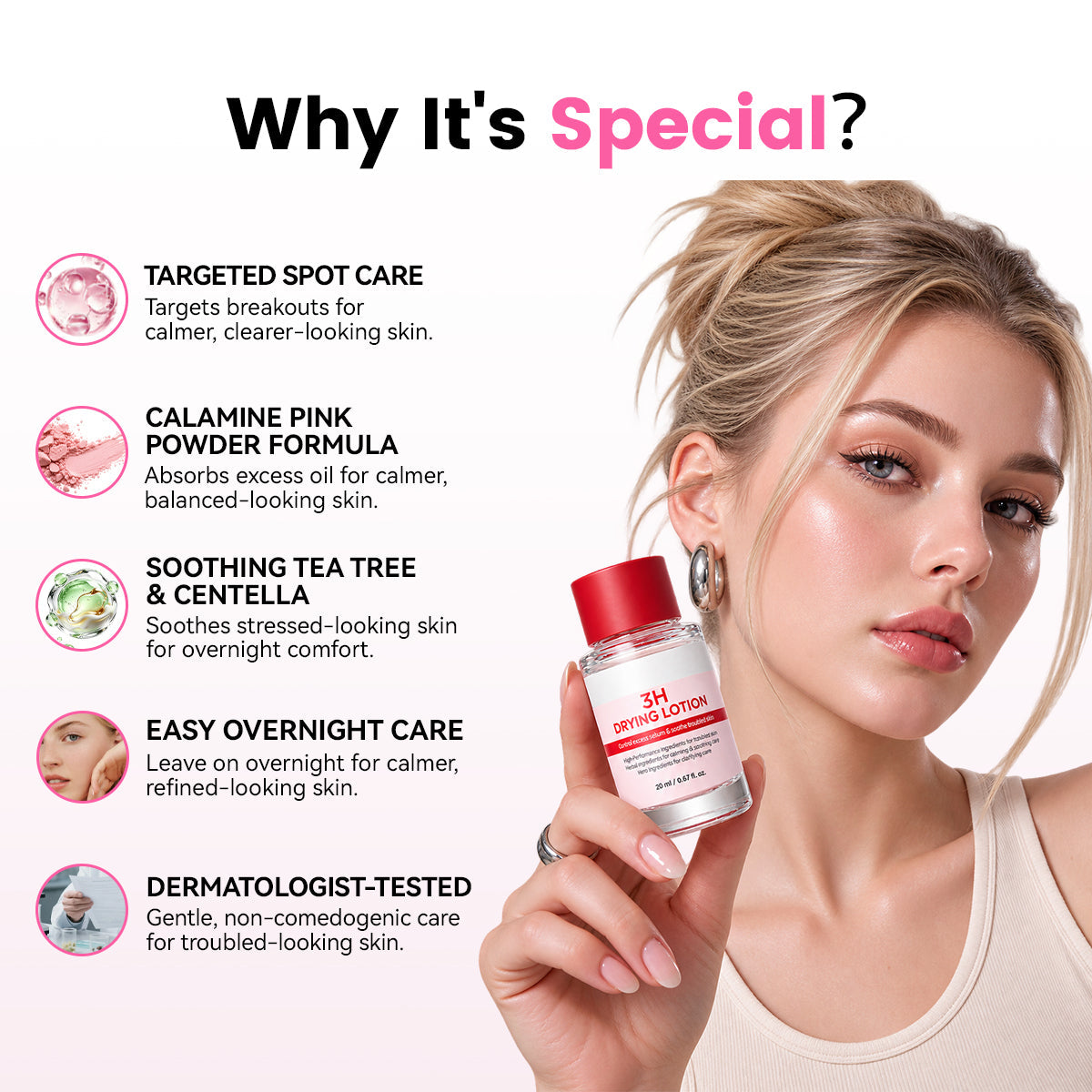Korean 3H Overnight Drying Lotion- Targeted Spot Care for Troubled & Oily-Prone Skin
