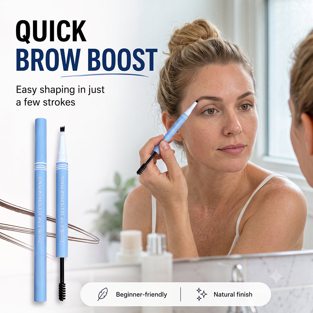 Waterproof 2-in-1 Micro-Fork Eyebrow Pen & Tinted Gel