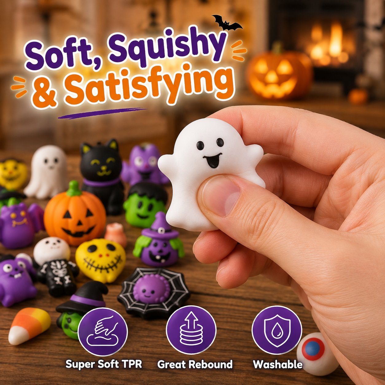 💥 LAST DAY 50% OFF🎃 Halloween Squishies Stress Relief Toy Set