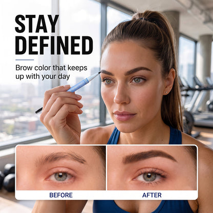 Waterproof 2-in-1 Micro-Fork Eyebrow Pen & Tinted Gel