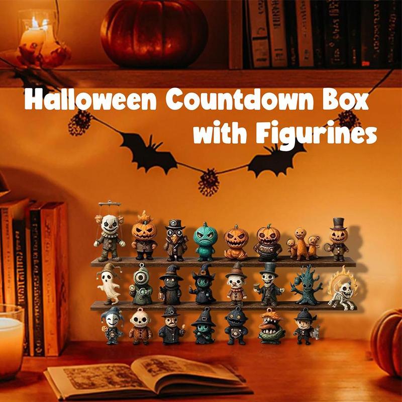2026 Halloween Countdown Advent Calendar Gift Box - 31 Nights of Fright Blindbags Surprise Set, Scary Doll Collectible Minifigures