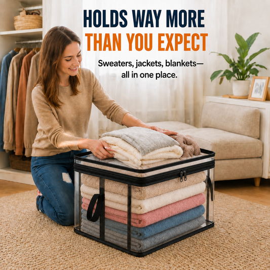 🔥Limited TimePromotion 49% OFF 📦Large Heavy-Duty Thick Plastic Clear Storage Bag for Clothes, Moving & Storage