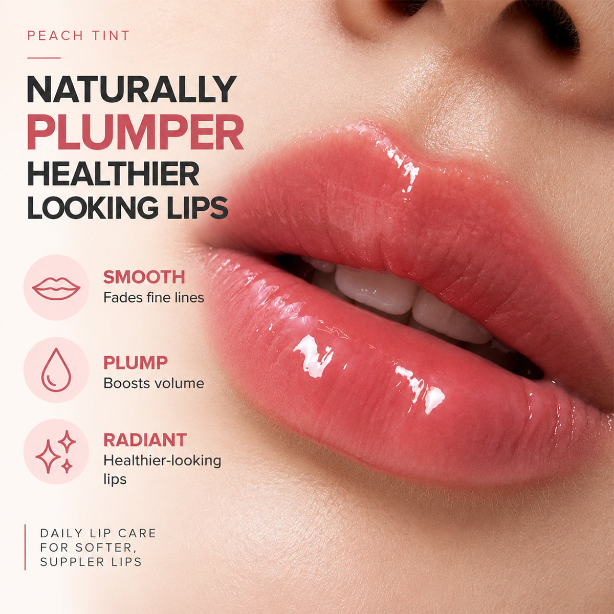 Skincare-Grade LIP CARE with 5 PEPTIDES