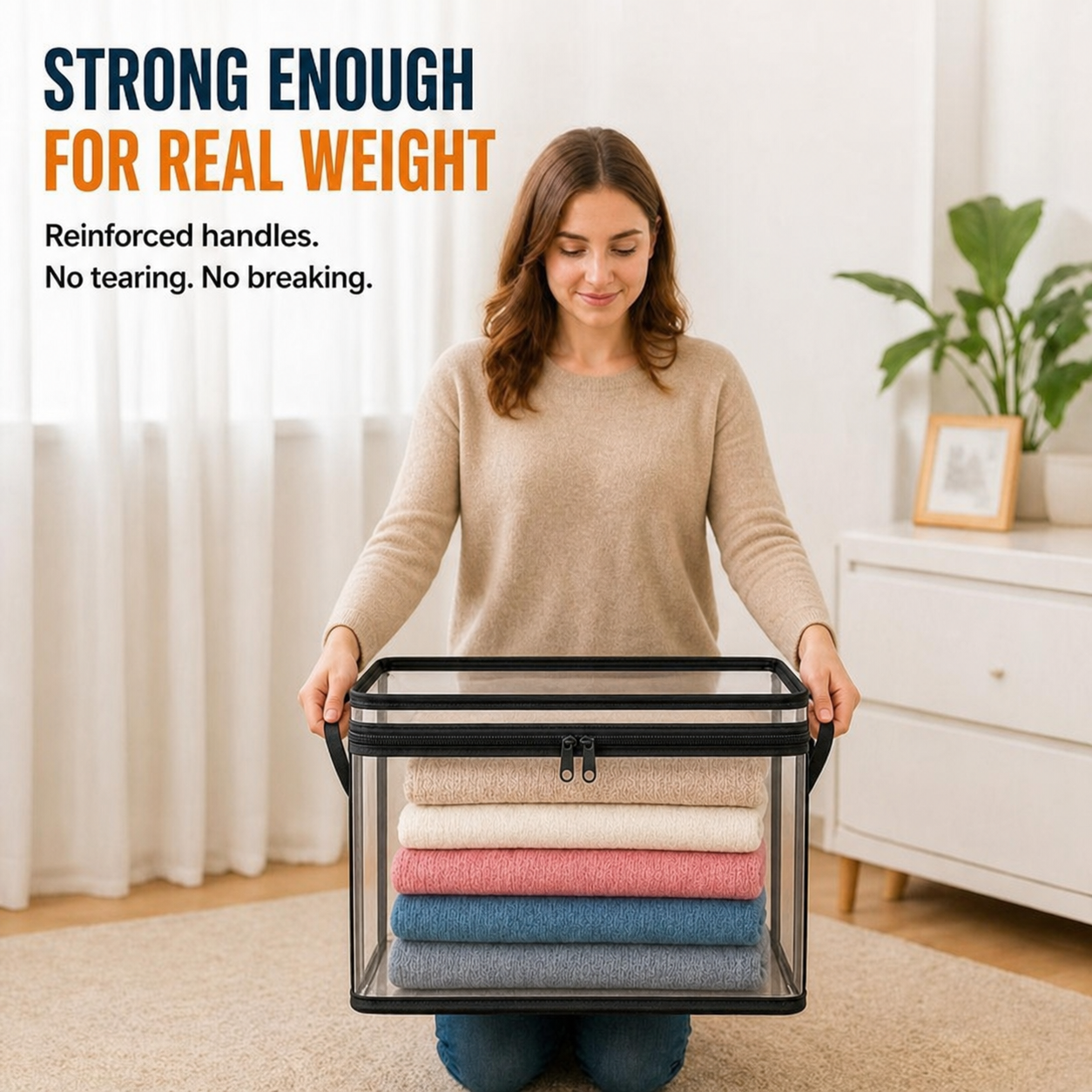 🔥Limited TimePromotion 49% OFF 📦Large Heavy-Duty Thick Plastic Clear Storage Bag for Clothes, Moving & Storage