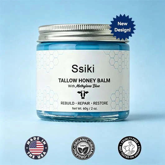 Whipped Tallow Honey Balm with Methylene Blue