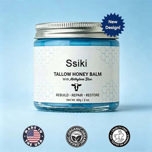 Whipped Tallow Honey Balm with Methylene Blue