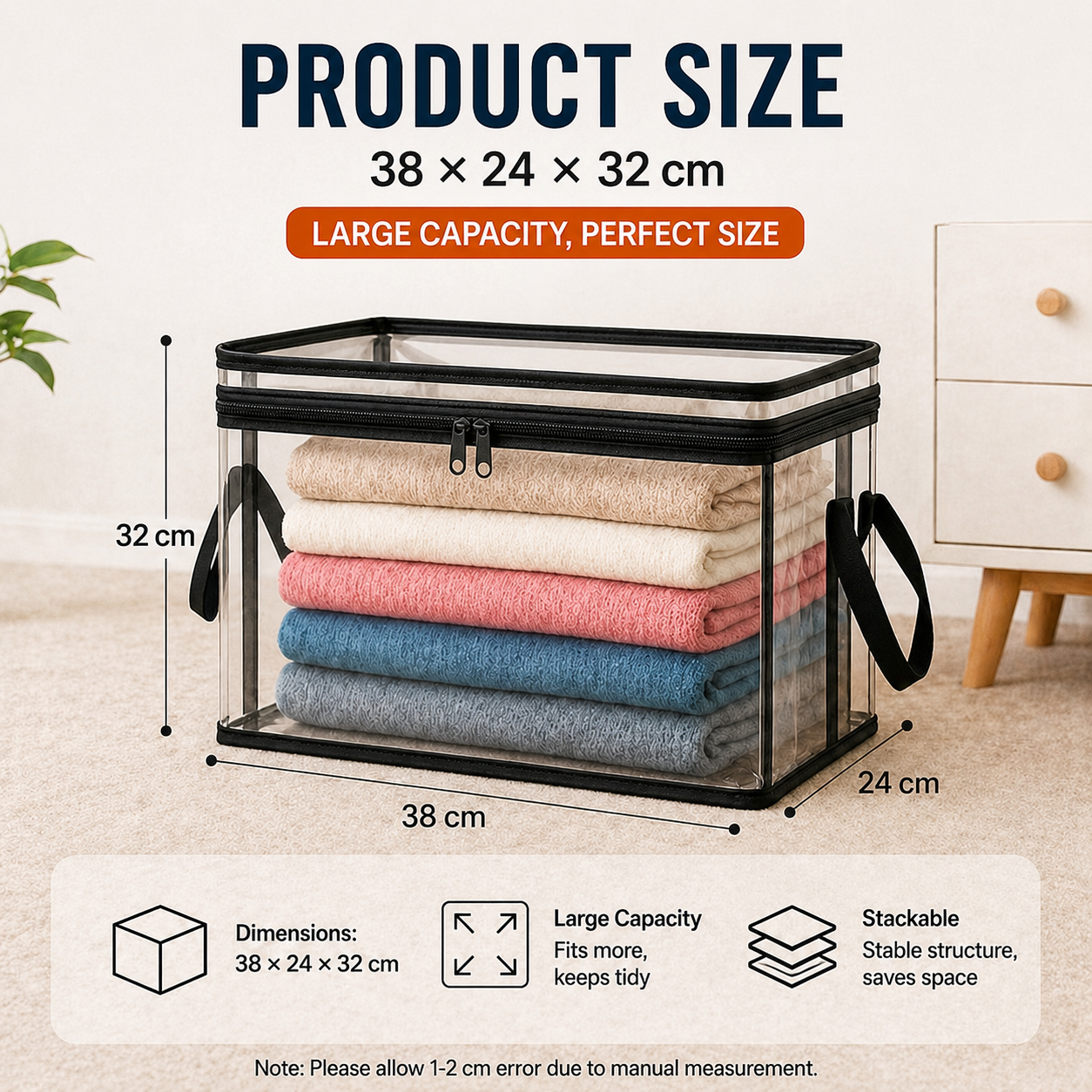 🔥Limited TimePromotion 49% OFF 📦Large Heavy-Duty Thick Plastic Clear Storage Bag for Clothes, Moving & Storage