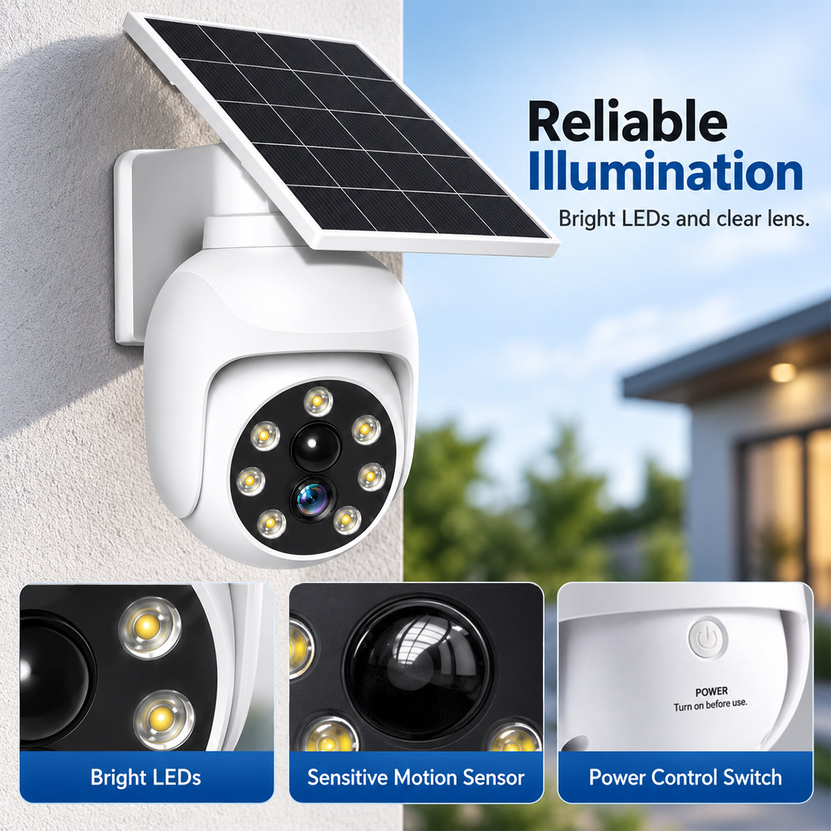 ⏰Solar-Powered Simulated Surveillance Camera Street Light