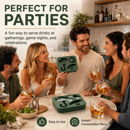 🎣 Fishing-Themed Ice Mold – Fish, Lure, Hook & Bobber Shapes