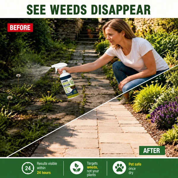 ⚡ [Easy and stress-free weeding in the garden] Herbicide for domestic use