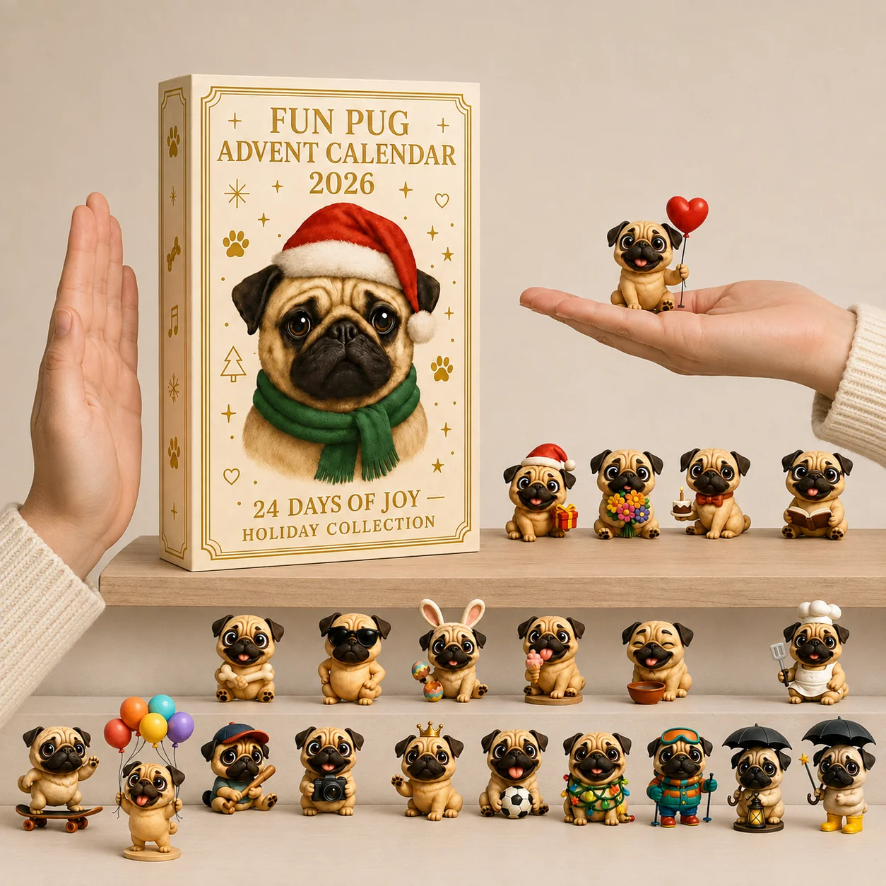 🐶2026 Fun Pug Advent Calendar