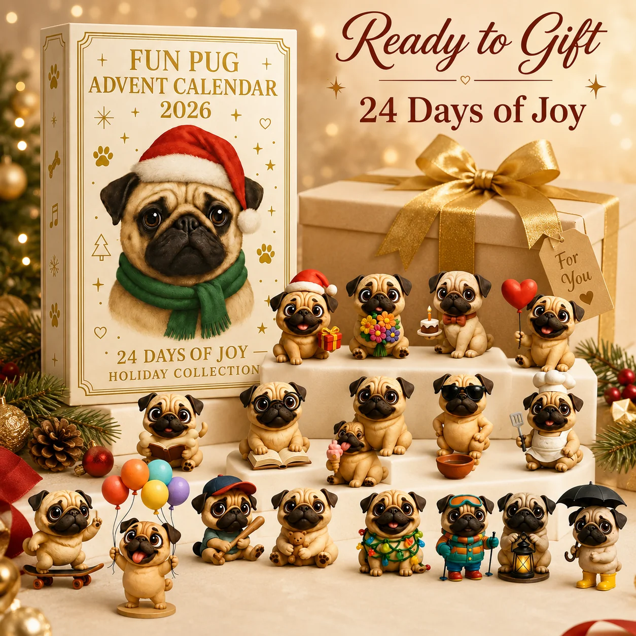 🐶2026 Fun Pug Advent Calendar