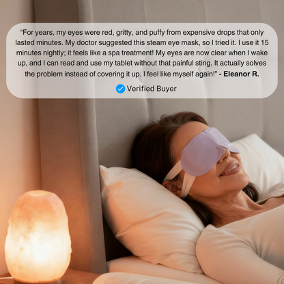 Customer holding steam mask