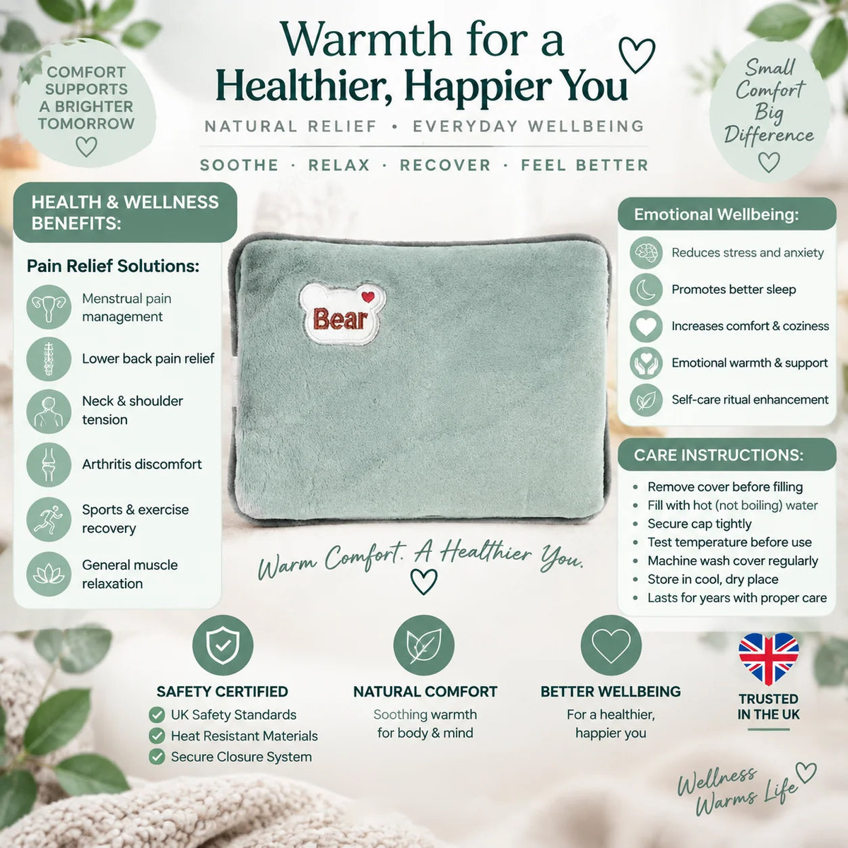 🎄Christmas Sale! LAST DAY ONLY! ⏰Rechargeable hot water bottles, heat packs, explosion-proof heat pads