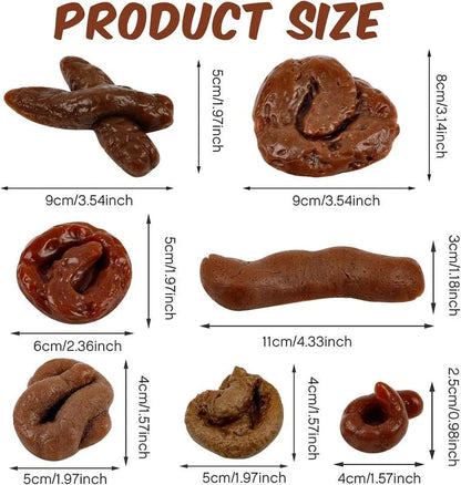 😂7 Pcs Fake Poop, Realistic Prank Poop🥳