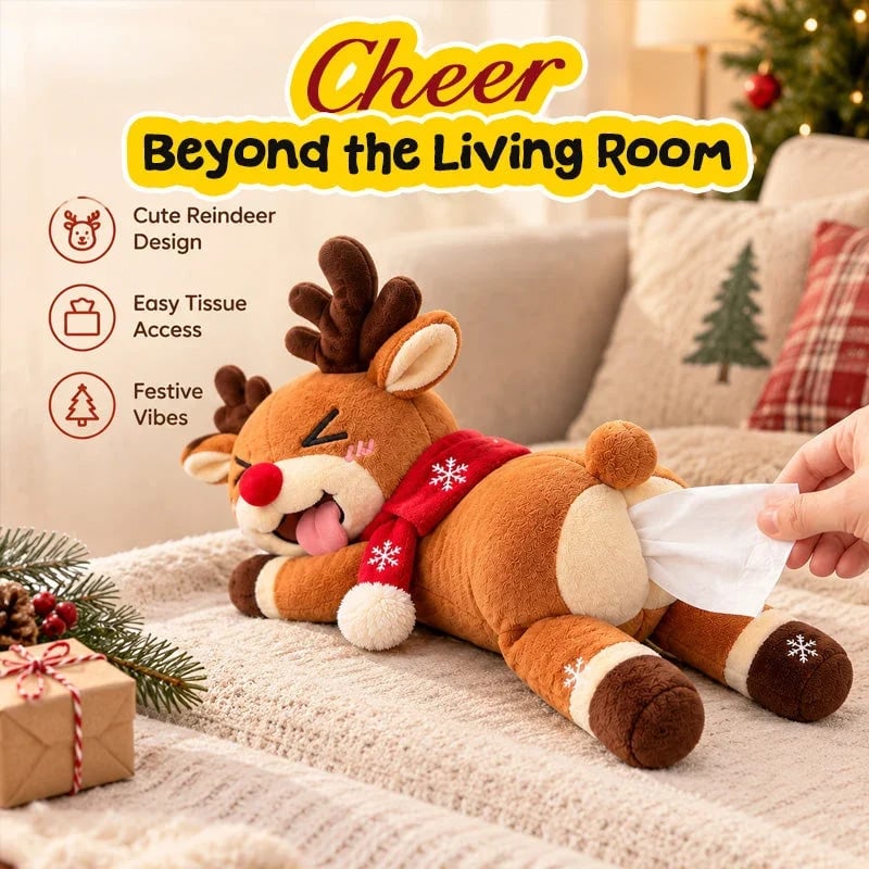 🎉🦌 Funny Christmas Reindeer Tissue Holder – The Cheekiest Christmas Decor!