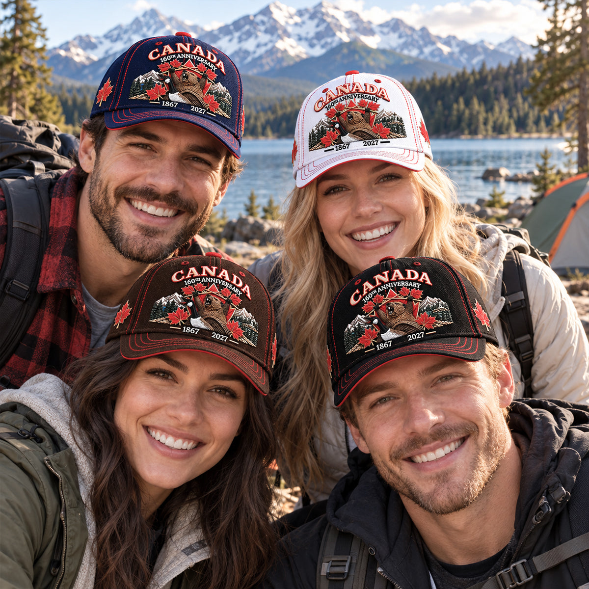 🍁 Canada 160th Anniversary 1867–2027 – Premium Embroidered Heritage Cap (100% Cotton)