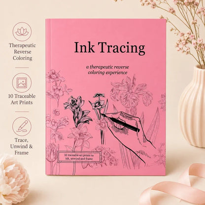 Beginner-Friendly💕Ink Tracing: A Therapeutic Reverse Coloring Experience📚(Deluxe Edition)