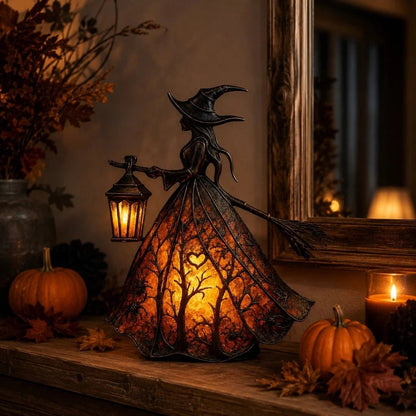 🧙🏻‍♀️Halloween Witch Lamp Ornament | Illuminated Desktop Decor for Spooky Vibe