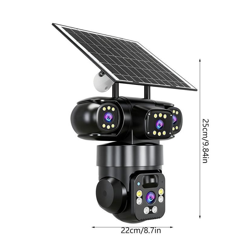 ⏳⏰6K 9MP Outdoor Wi-Fi Security Camera |  3 Lenses, 360° PTZ | IP66 Waterproof, Color Night Vision, Two-Way Audio, Motion Tracking