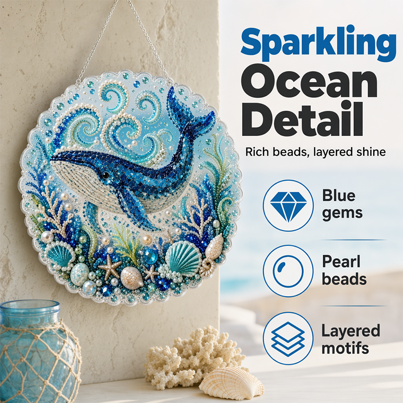 🌊 DIY Ocean Pearl Painting – Create Your Own Unique Wall Art with a Beautiful Sea Theme