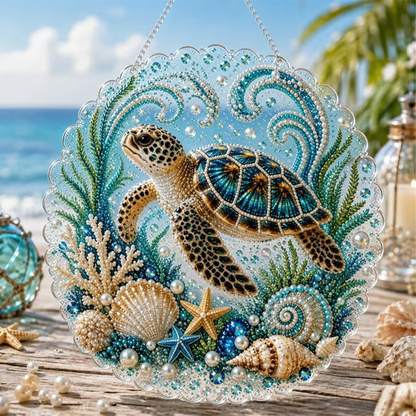 🌊 DIY Ocean Pearl Painting – Create Your Own Unique Wall Art with a Beautiful Sea Theme