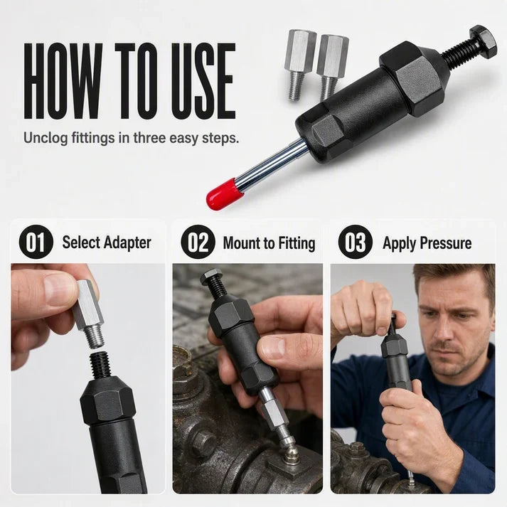 ssiki Heavy Duty Grease Fitting Cleaner Unclog Tool