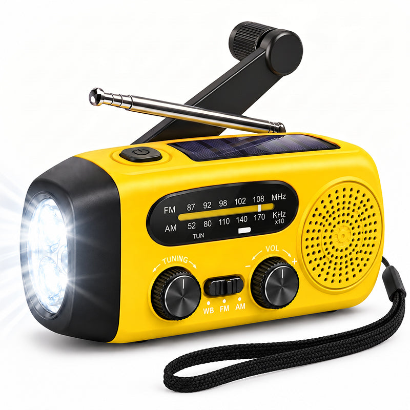 Multifunctional Portable Solar Emergency Radio – Power Bank, Hand Crank & Weather Alert for Outdoor & Crisis Preparedness 6