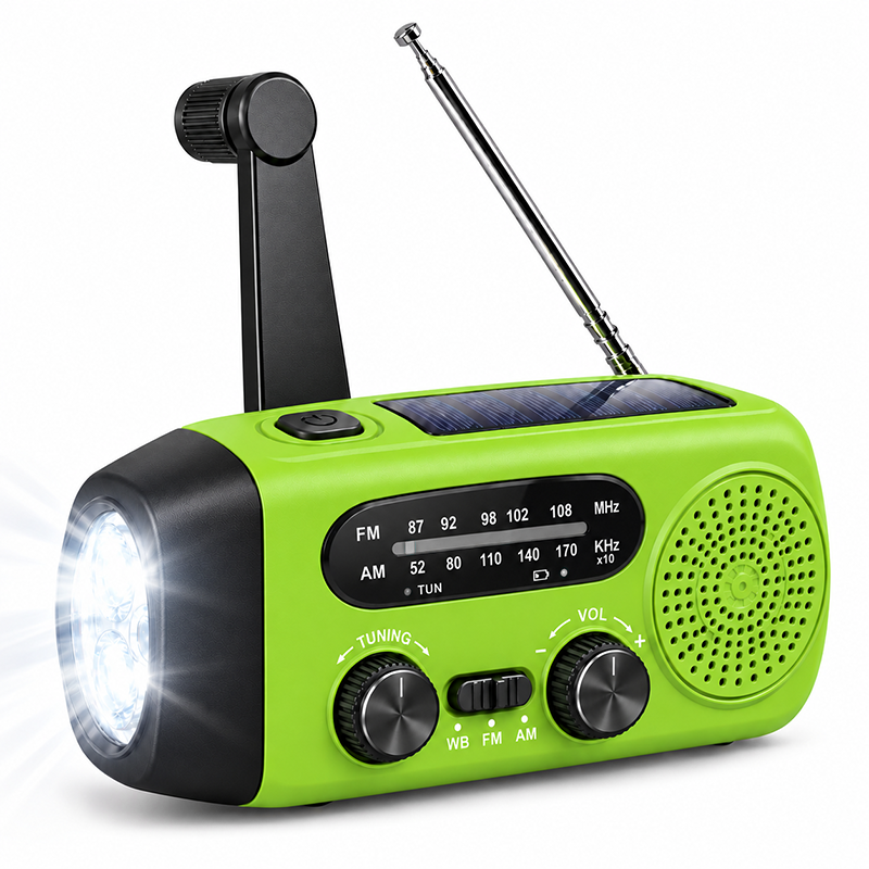 Multifunctional Portable Solar Emergency Radio – Power Bank, Hand Crank & Weather Alert for Outdoor & Crisis Preparedness 8