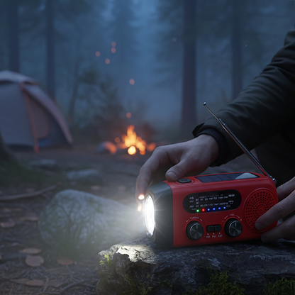 Multifunctional Portable Solar Emergency Radio – Power Bank, Hand Crank & Weather Alert for Outdoor & Crisis Preparedness 17